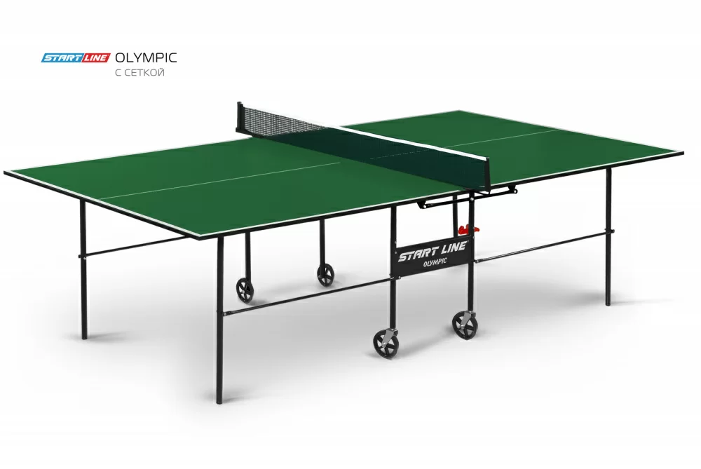 Фото Теннисный стол Start Line Olympic с сеткой Зеленый 6021-1 со склада магазина СпортСЕ