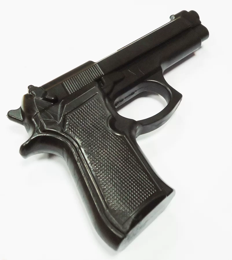 Фото Пистолет тренировочный ПТ-2М мягкий термоэластопласт 320гр. черный 10014311 со склада магазина СпортСЕ