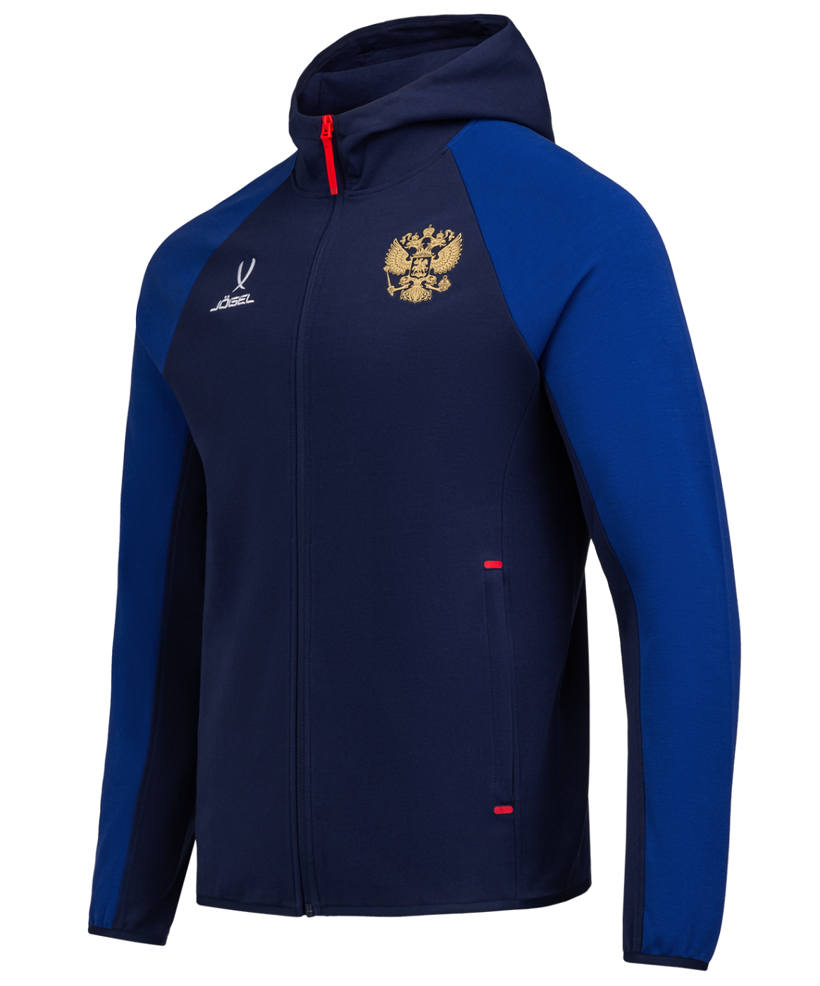 Фото Худи на молнии NATIONAL Essential Hooded FZ Jacket, синий/темно-синий со склада магазина СпортСЕ