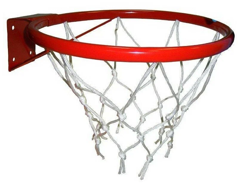 Фото Кольцо баскетбольное №5 с упором и сеткой d=380 мм со склада магазина СпортСЕ