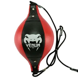 Груша на растяжках Venum (пневматическая) красно-черный кож./зам.