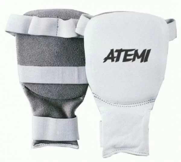 Фото Перчатки Atemi для карате кожа белые PKP-453 со склада магазина СпортСЕ