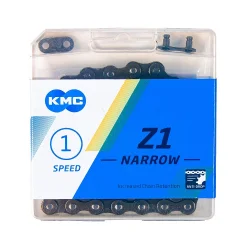 Цепь 1ск. KMC Z1 Narrow Brown BMX, фиксеров, 112 звеньев, 1/2"X3/32