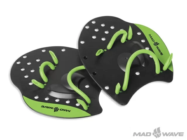 Фото Лопатки для плавания Mad Wave Pro L black/green M0740 02 3 00W со склада магазина СпортСЕ