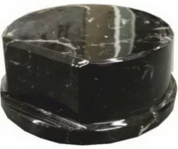 Постамент мрамор 8х4 см (шайба с краем) черный