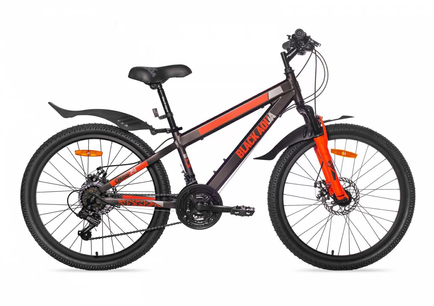 Фото Велосипед Black Aqua Cross 2481 D matt 24" хаки-оранжевый GL-214D со склада магазина СпортСЕ