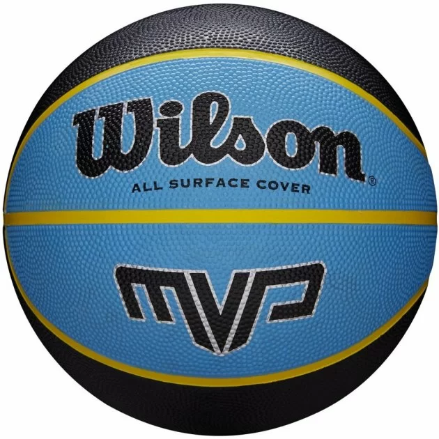 Фото Мяч баскетбольный Wilson MVP №7 резина сине-черный WTB9019XB07 со склада магазина СпортСЕ