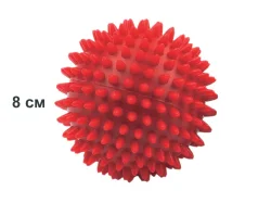 Мяч массажный 8 см надувной 40 г красный 07114