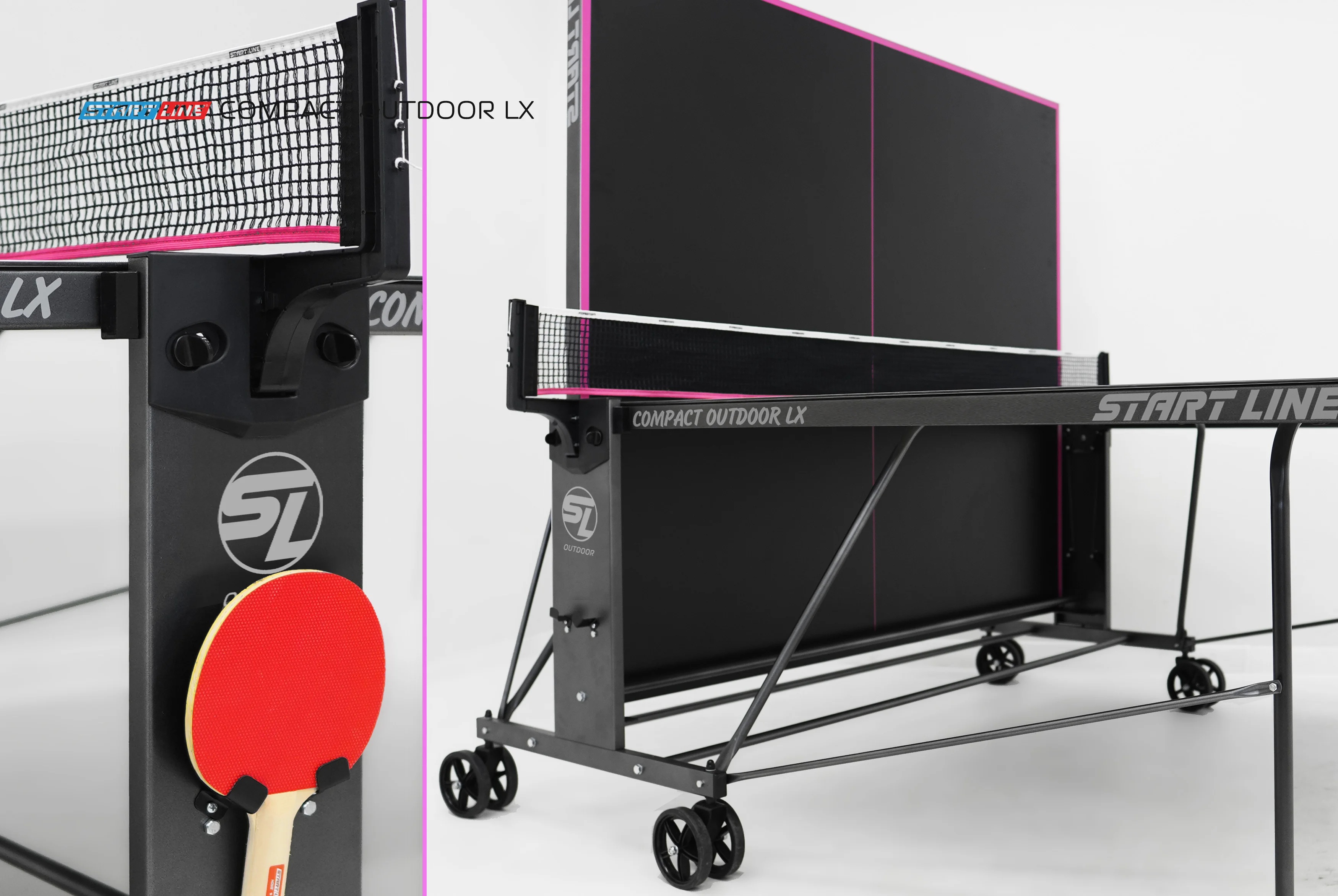  Стол теннисный Compact-2 LX Всепогодный Black по низким ценам в Томске и Северске
