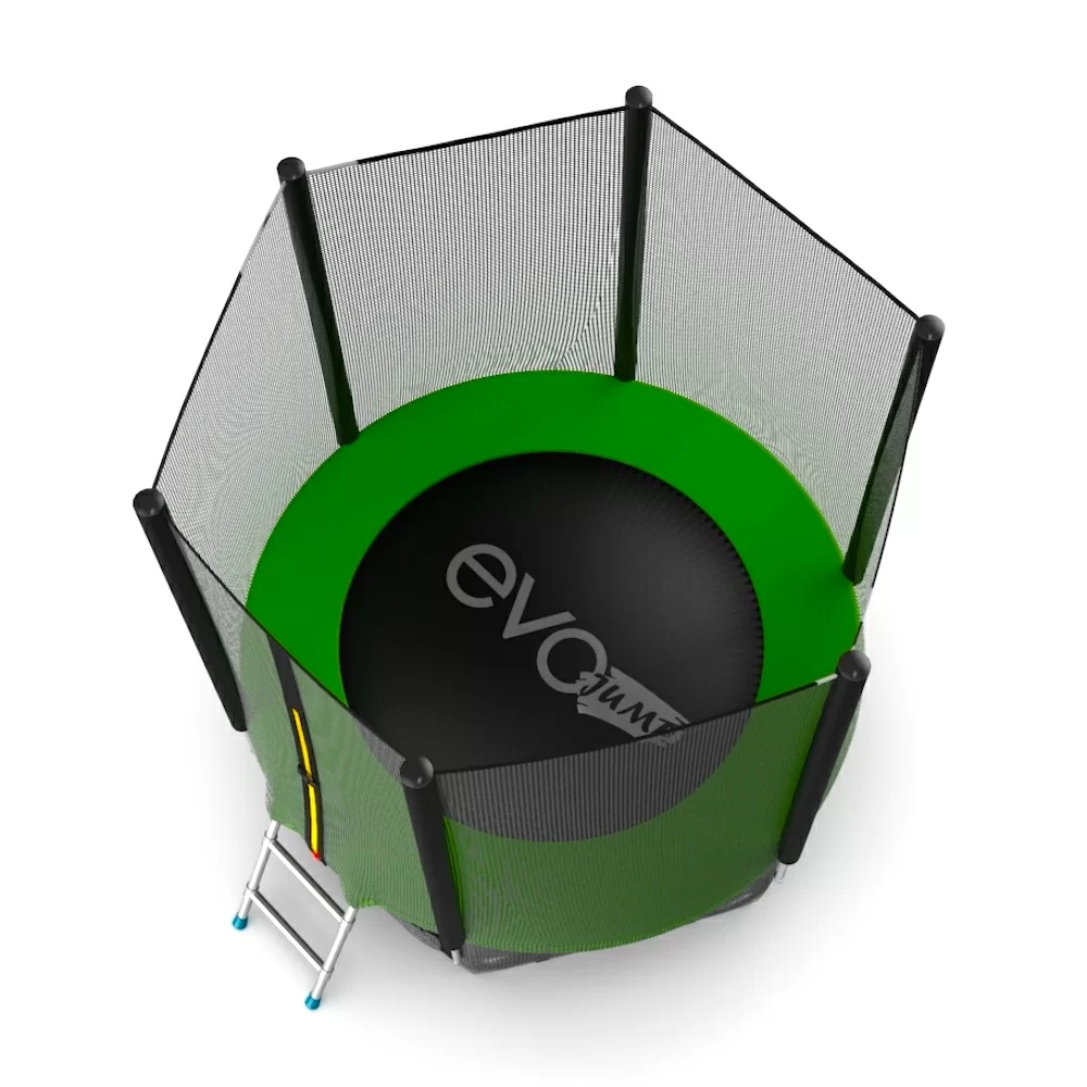 Фото EVO JUMP External 6ft (Green) + Lower net. Батут с внешней сеткой и лестницей, диаметр 6ft (зеленый) + нижняя сеть со склада магазина СпортСЕ