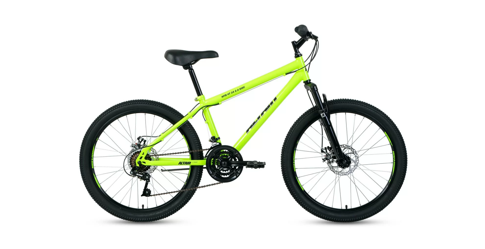 Фото Велосипед Altair MTB HT 24 2.0 disc (2020) светло-зеленый/черный RBKT01N4P004 со склада магазина СпортСЕ