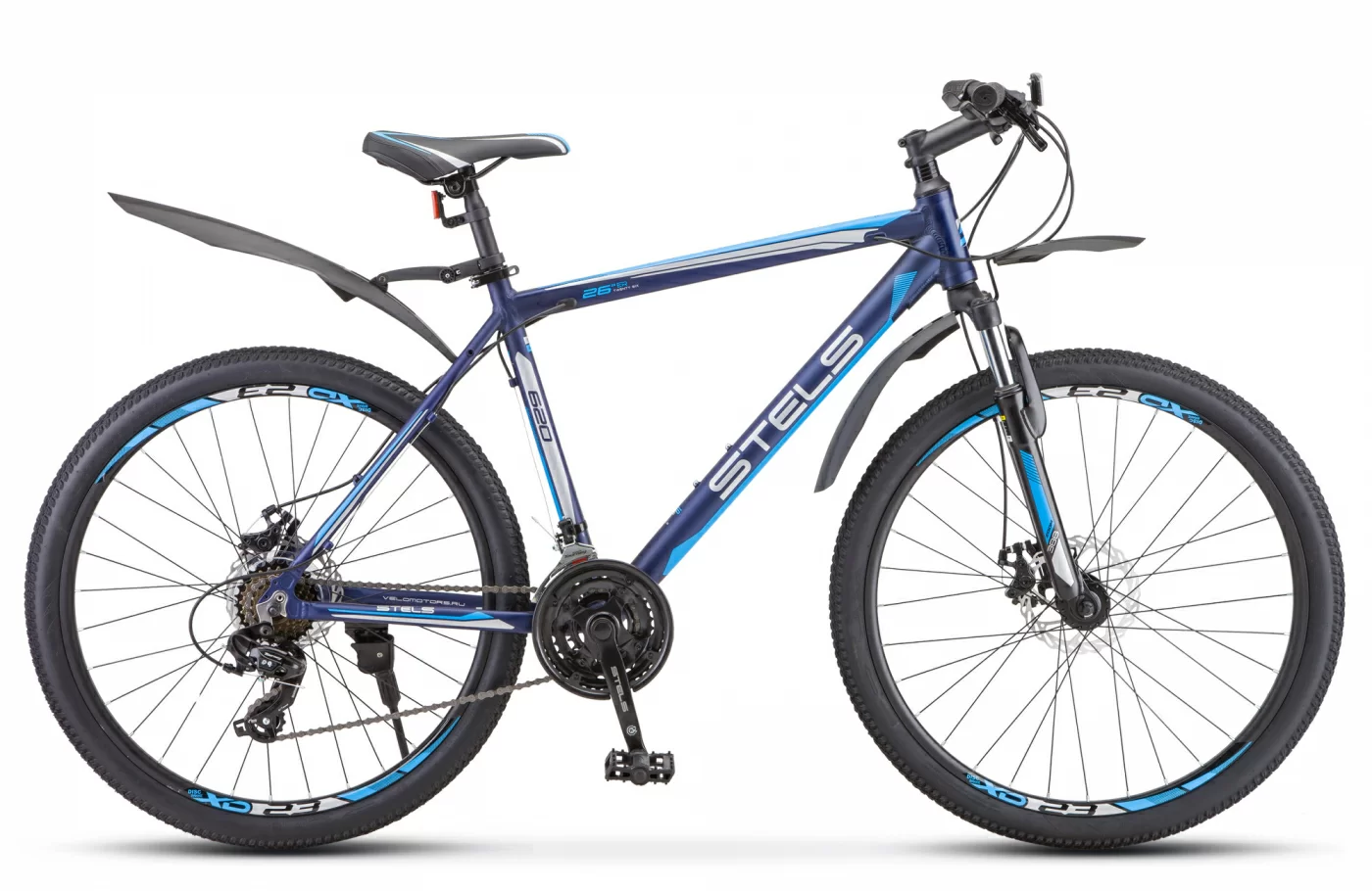 Фото Велосипед Stels Navigator-620 MD 26" (2021) темно-синий V010 со склада магазина СпортСЕ