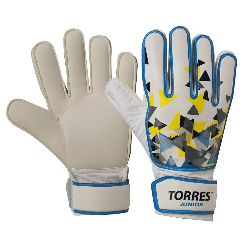 Фото Перчатки вратарские Torres Jr бело-голуб-желтый FG05212 со склада магазина СпортСЕ