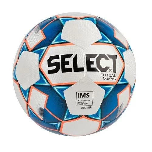 Фото Мяч футзальный Select Futsal Mimas №4 IMS 32 п. гл. ПУ руч.сш.  бел-гол-оранж 852608-003 со склада магазина СпортСЕ