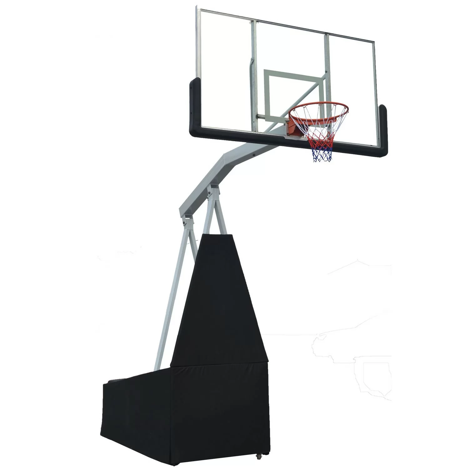 Фото Баскетбольная мобильная стойка DFC STAND72G 180x105CM стекло (семь коробов) со склада магазина СпортСЕ