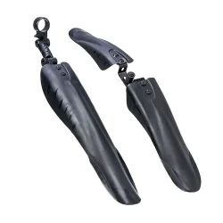 Крылья 26" из 3-х частей широкие пластиковые чёрные комплект