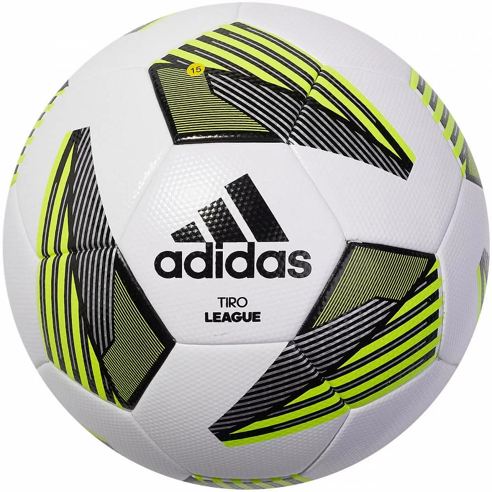 Фото Мяч футбольный Adidas Tiro Lge Tsbe р.5 32пан ТПУ термосшивка бело-желт FS0369 со склада магазина СпортСЕ