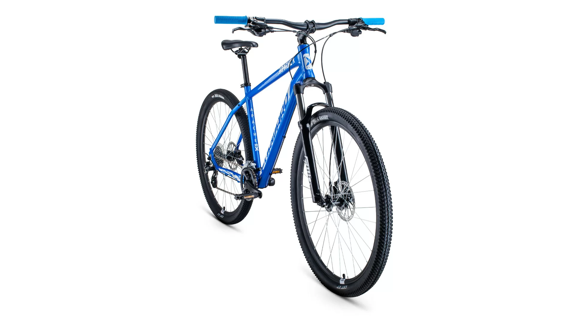 Фото Велосипед Forward Apache 29 X (2021) синий/серебристый 1BKW1M39D003 со склада магазина СпортСЕ