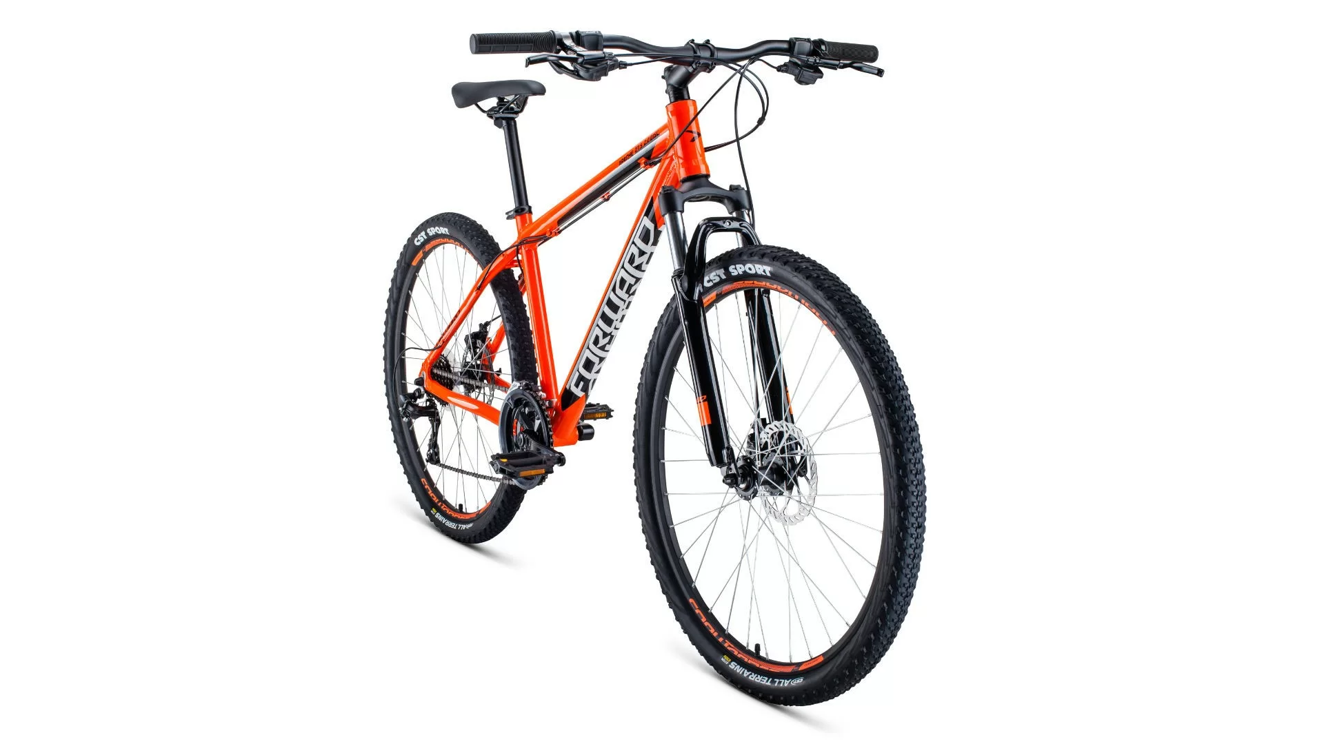 Фото Велосипед Forward Apache 27,5 2.0 disc (21ск) (2020) оранжевый/черный со склада магазина СпортСЕ