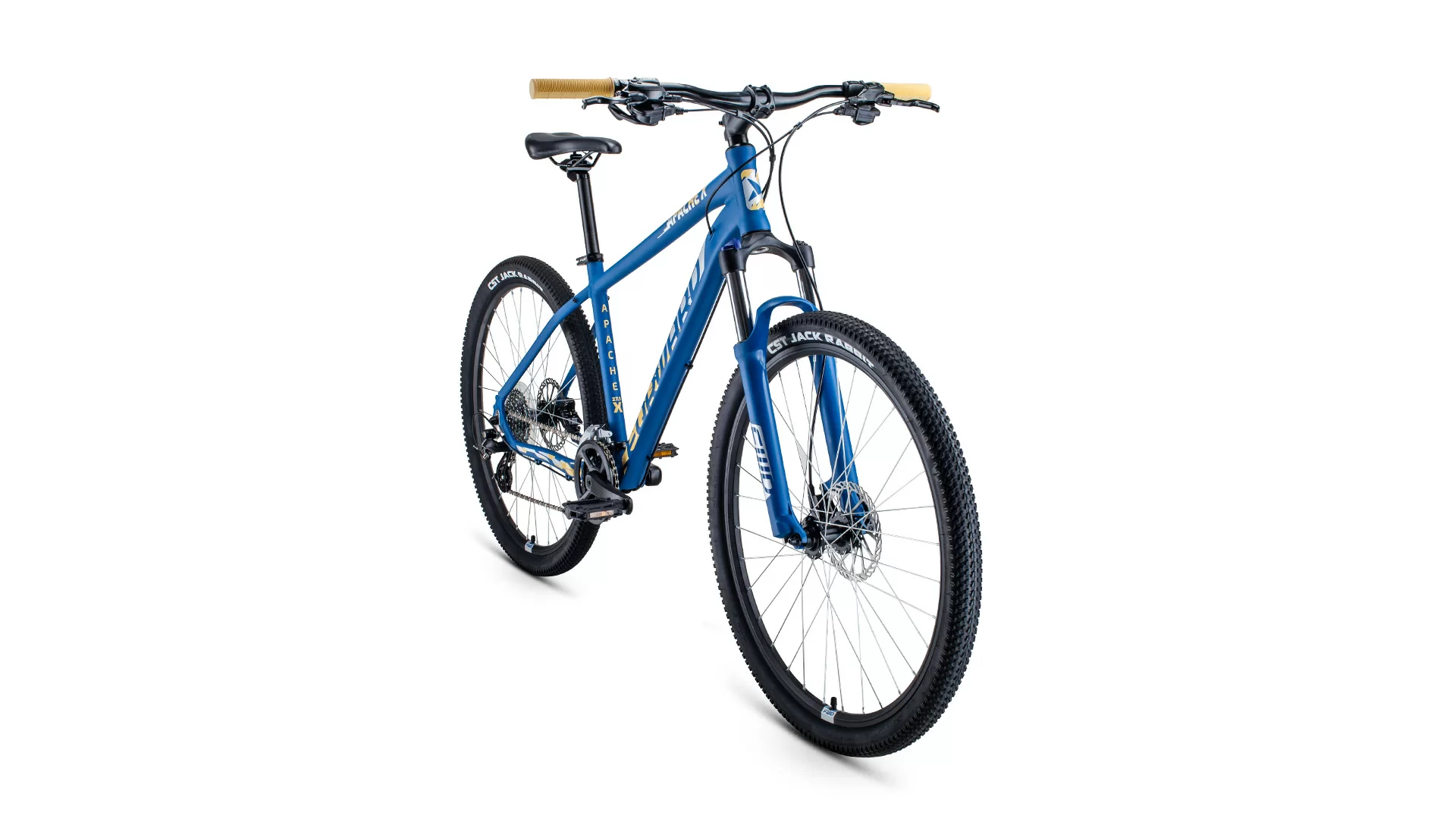 Фото Велосипед Forward Apache 27,5 X (2021) синий матовый/серебристый  1BKW1M37G007 со склада магазина СпортСЕ