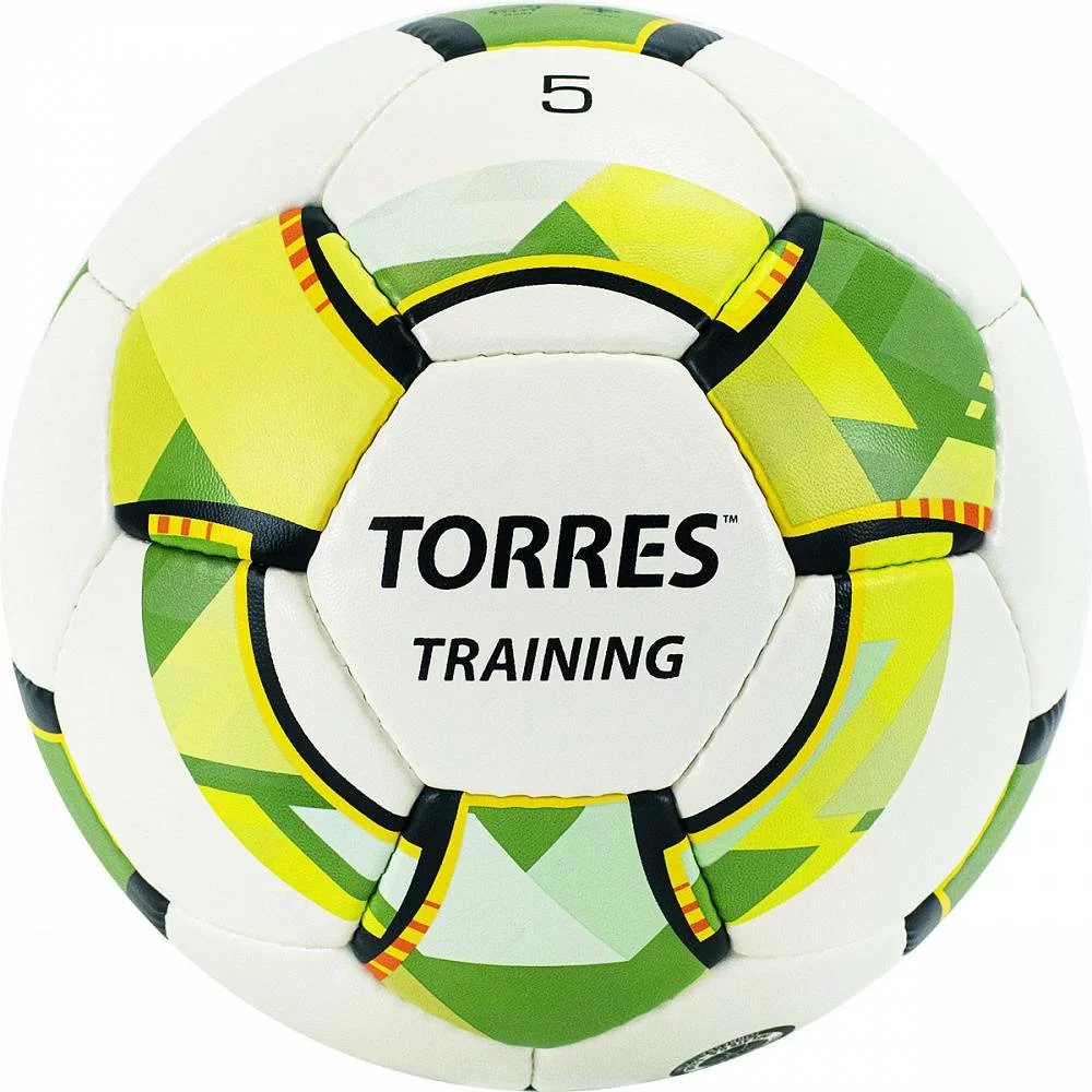 Фото Мяч футбольный Torres Training №5 PU руч. сшивка бело-зел-сер F320055 со склада магазина СпортСЕ