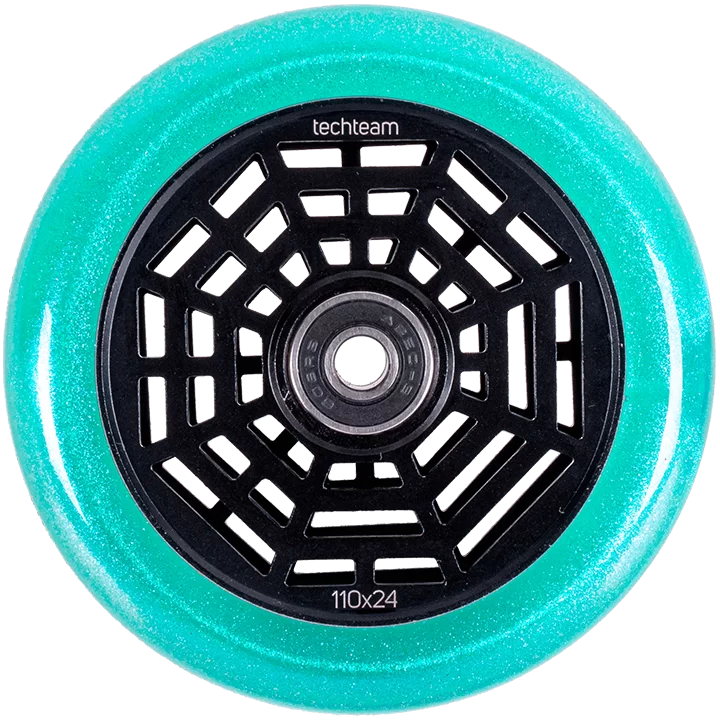 Фото Колесо для самоката TechTeam X-Treme 110*24мм Web emerald со склада магазина СпортСЕ