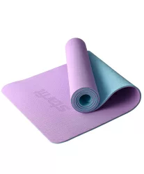 Коврик для йоги StarFit FM-201 TPE 183x61x0,6 см фиолетовый пастель/синий пастель ЦБ-00002541