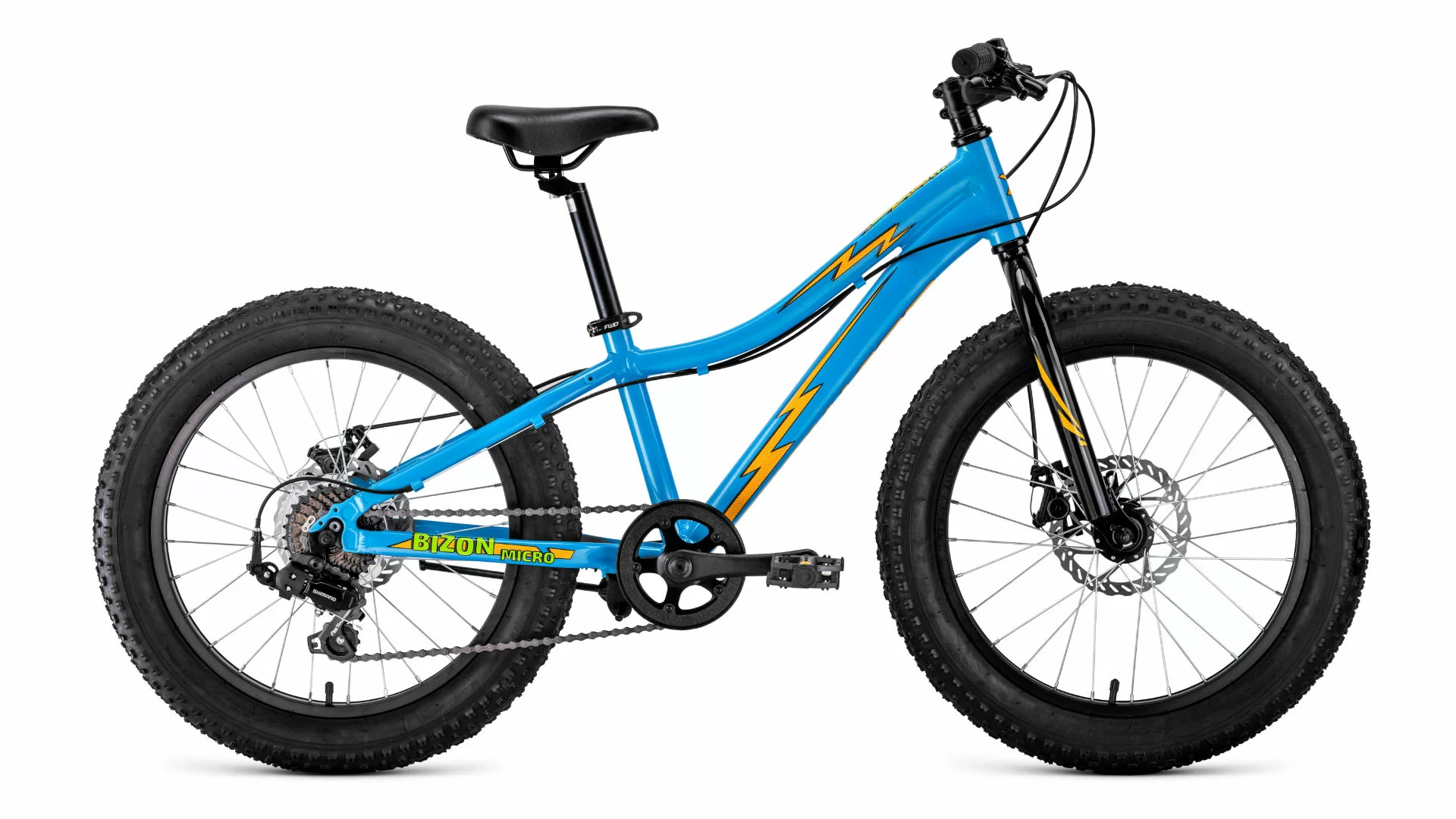 Фото Велосипед Forward Bizon Micro 20 (2020) голубой/оранжевый RBKW0W607003 со склада магазина СпортСЕ