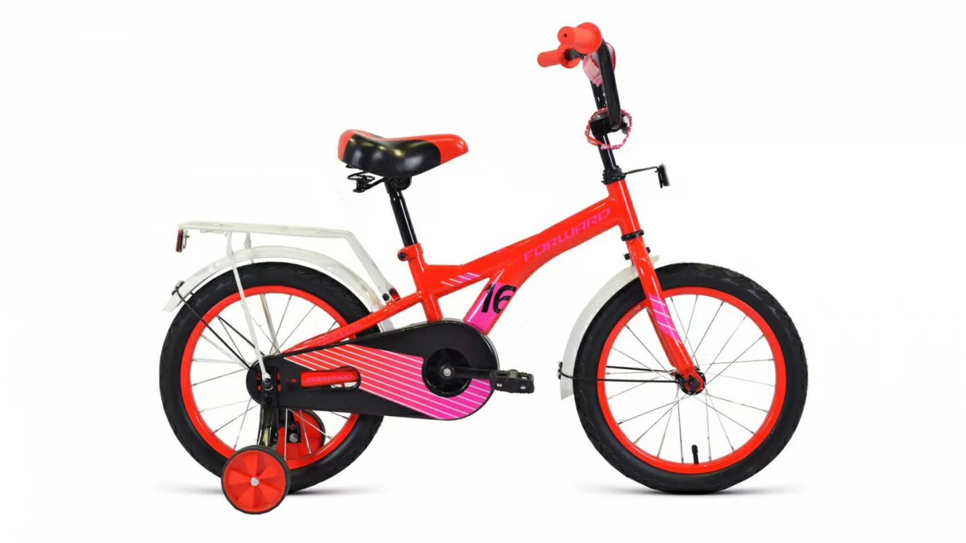 Фото Велосипед Forward Crocky 16 (2020-2021) красный/фиолетовый 1BKW1K1C1016 со склада магазина СпортСЕ