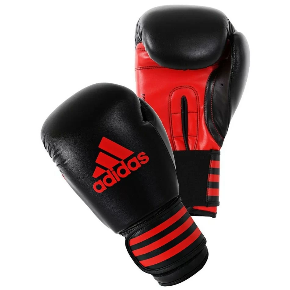 Фото Перчатки боксерские Adidas Power 100 чёр/крас adiPBG100 со склада магазина СпортСЕ