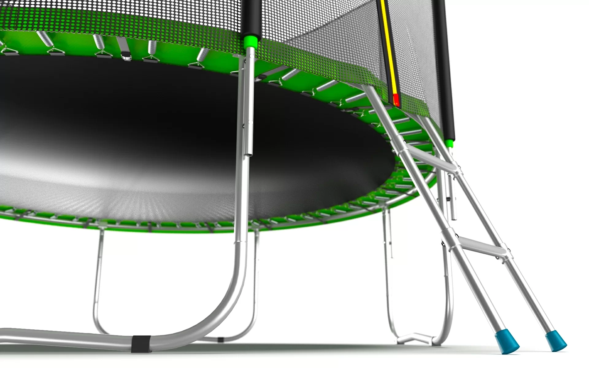 Фото EVO JUMP External 12ft (Green) Батут с внешней сеткой и лестницей, диаметр 12ft (зеленый) со склада магазина СпортСЕ