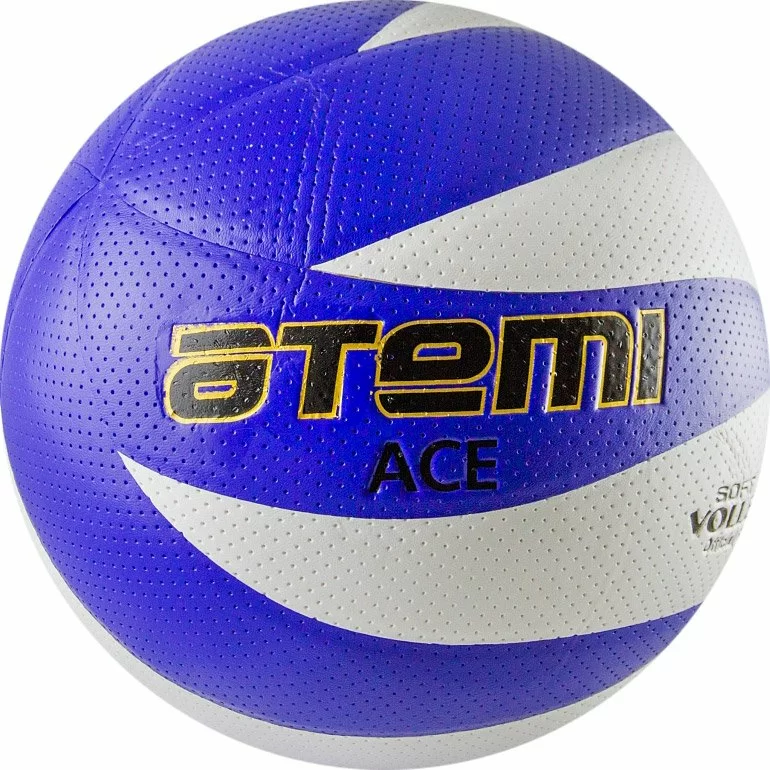 Фото Мяч волейбольный Atemi Ace синтетическая кожа PVC бел/син со склада магазина СпортСЕ