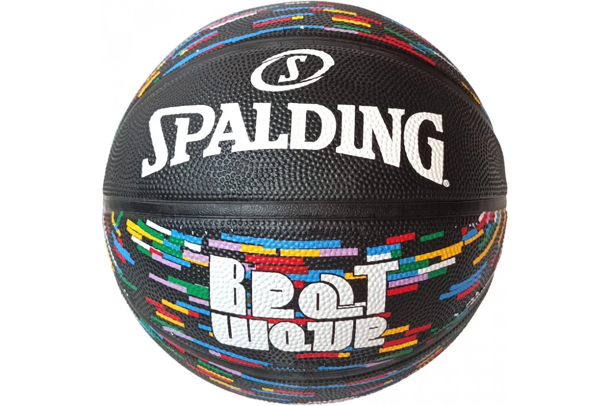  Мяч баскетбольный E43145 Spalding №7 резина черный по низким ценам в Томске и Северске