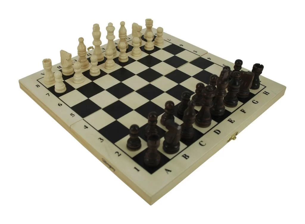 Фото Шахматы деревянные с доской размер доски 29 х 14,5 х 3,2см 8150М со склада магазина СпортСЕ