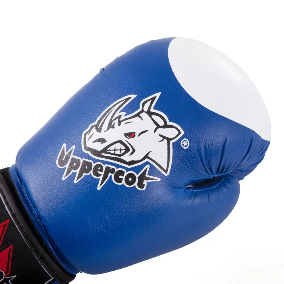 Фото Перчатки боксерские Uppercot UBG-01 PVC Blue со склада магазина СпортСЕ