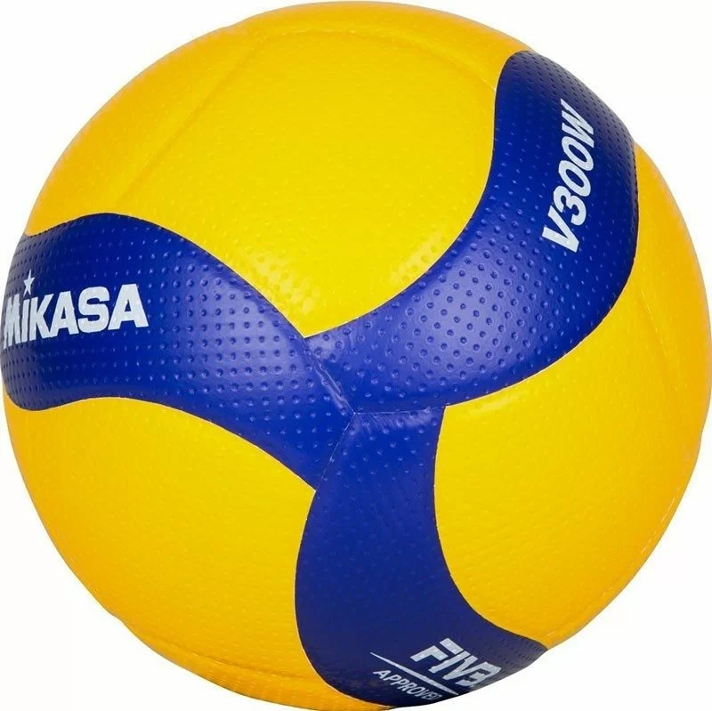 Фото Мяч волейбольный Mikasa V390W синт.кожа (ПУ) клееный желто-синий со склада магазина СпортСЕ