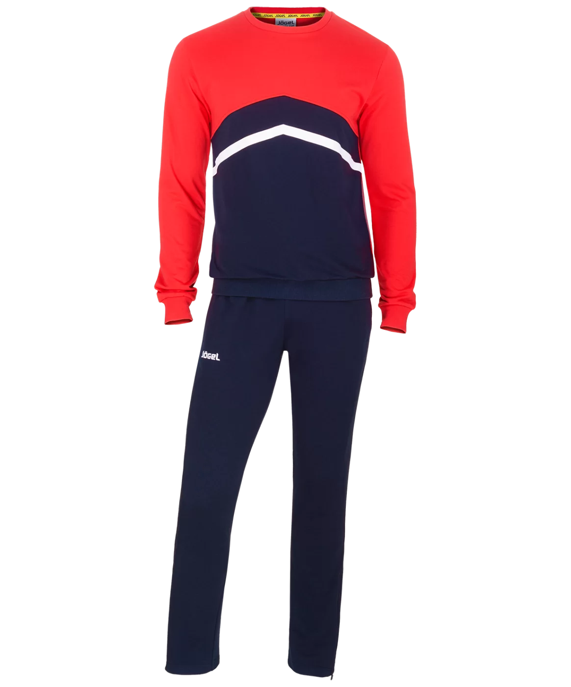 Фото Тренировочный костюм JCS-4201-921, хлопок, темно-синий/красный/белый со склада магазина СпортСЕ