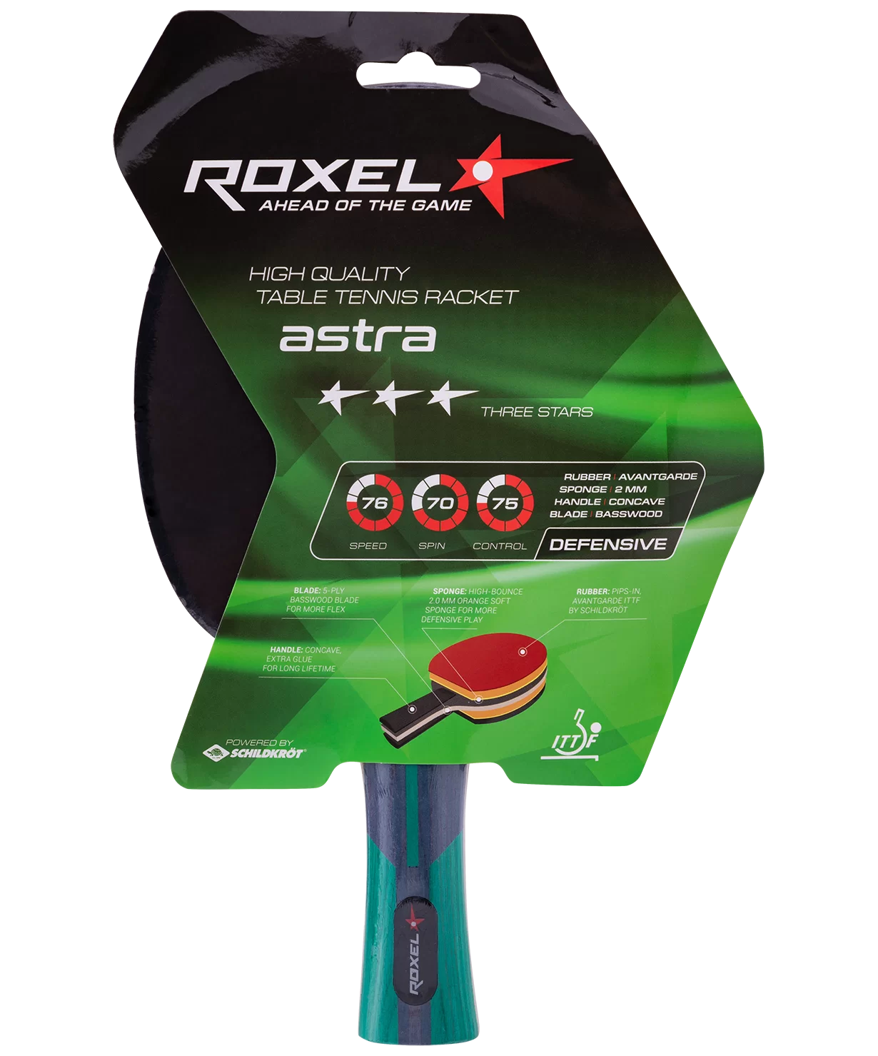 Фото Ракетка для настольного тенниса Roxel 3* Astra коническая УТ-00015357 со склада магазина СпортСЕ