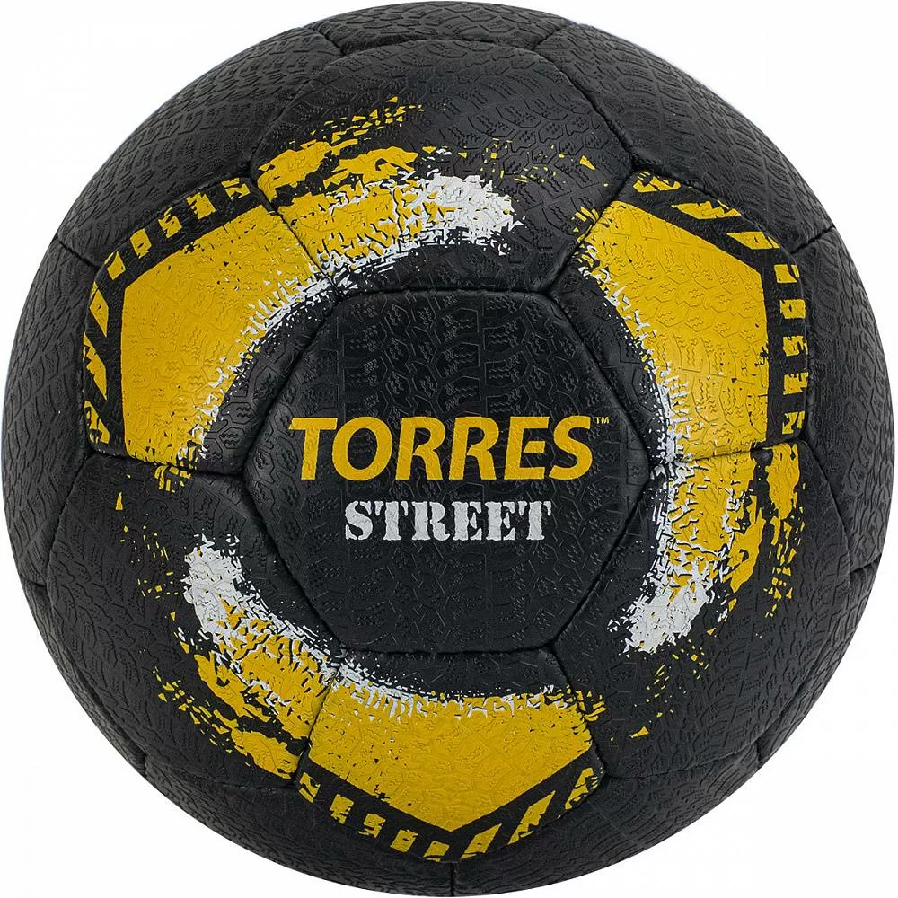 Фото Мяч футбольный Torres Street №5 32 п. рез. руч. сшив. чер-желтый F020225 со склада магазина СпортСЕ