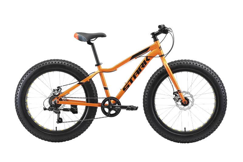 Фото Велосипед Stark Rocket Fat 24.1 D(2024)  оранжевый/чёрный со склада магазина СпортСЕ