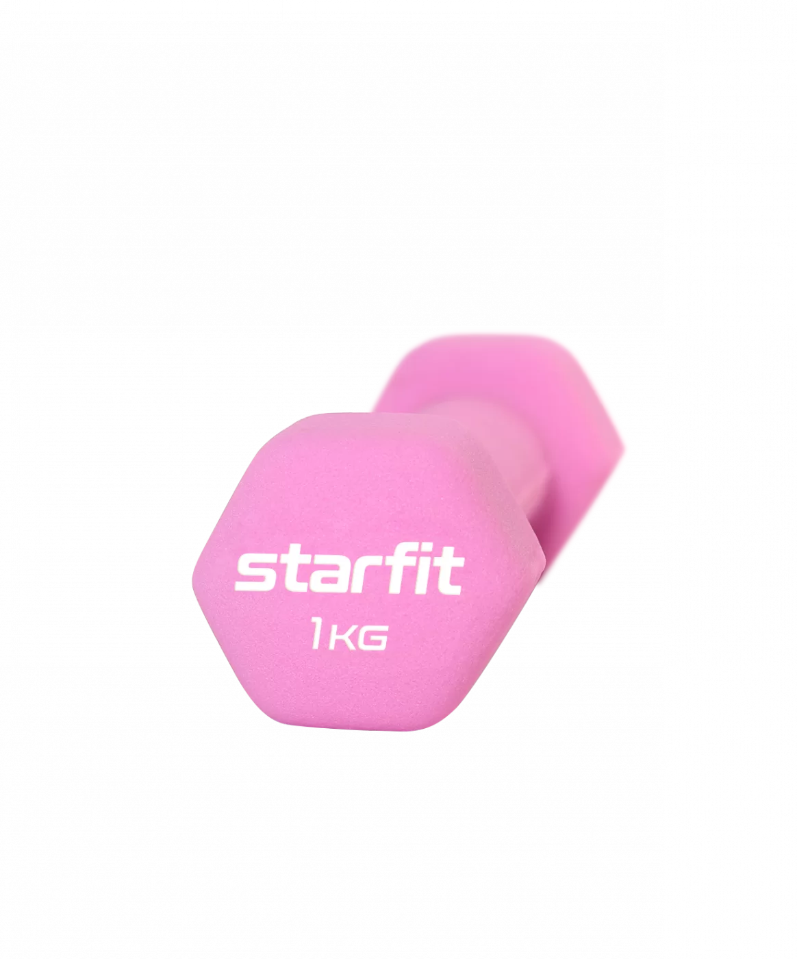 Фото Гантель неопреновая 1 кг StartFit DB-201 розовый пастель УТ-00018829 УТ-00018829 со склада магазина СпортСЕ
