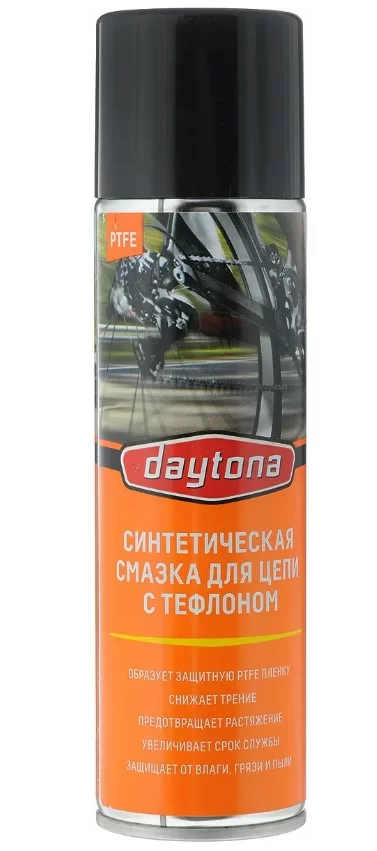 Фото Смазка Daytona синтетическая для цепи с тефлоном аэрозоль 335мл (230гр) со склада магазина СпортСЕ