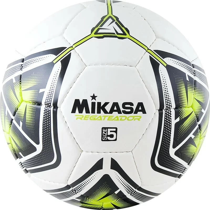 Фото Мяч футбольный Mikasa REGATEADOR5-G №5 бело-черн-зеленый со склада магазина СпортСЕ