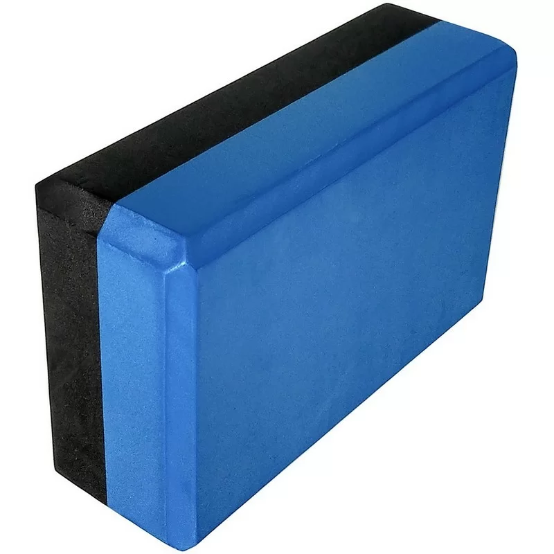 Фото Блок для йоги полумягкий 228х152х76мм синий/черный YGB301-BB2 со склада магазина СпортСЕ