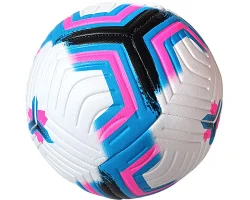 Мяч футбольный E43390-1 №5 4-слоя PVC 2.3.4, 415 гр, машинная сшивка розовый