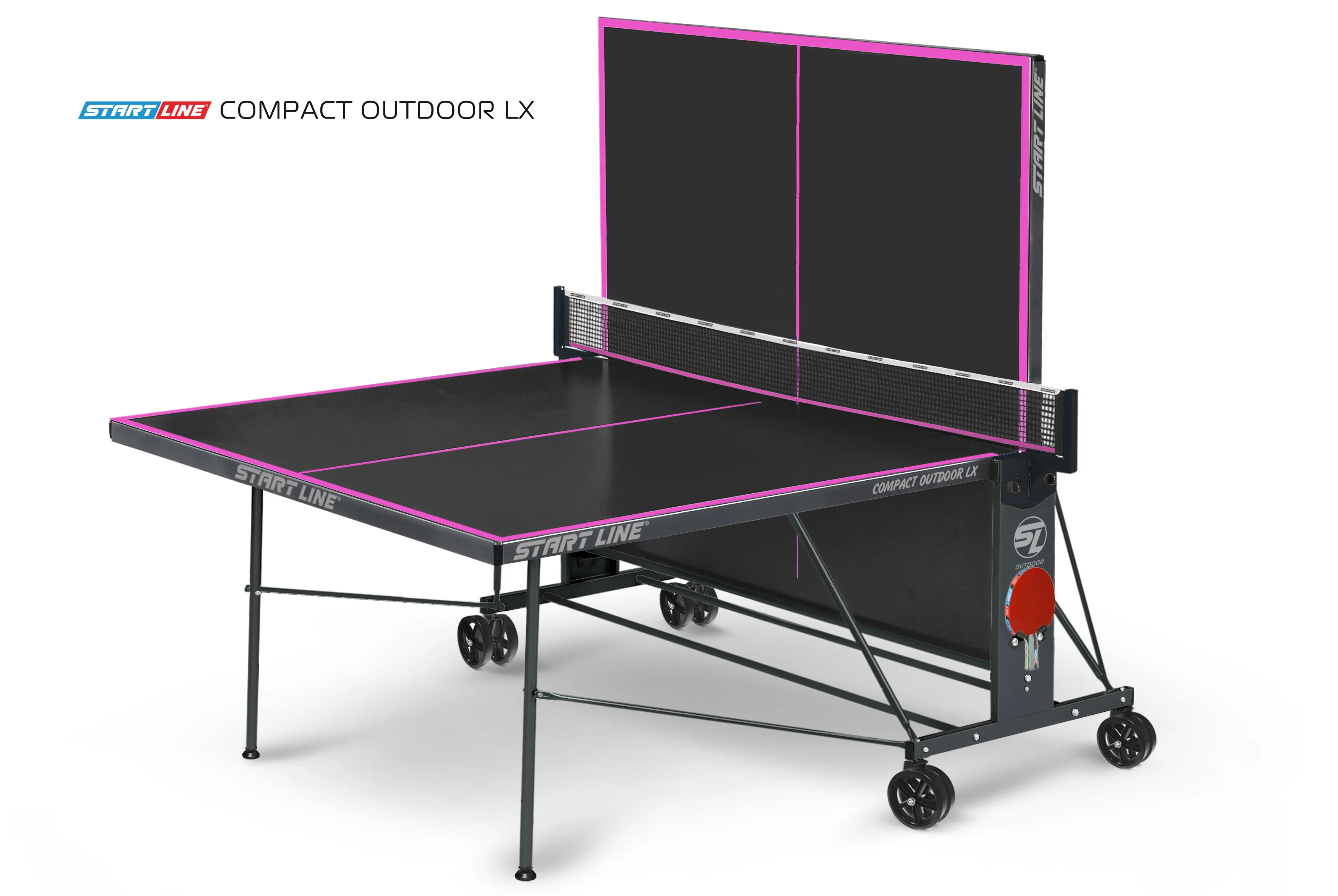  Стол теннисный Compact-2 LX Всепогодный Black по низким ценам в Томске и Северске