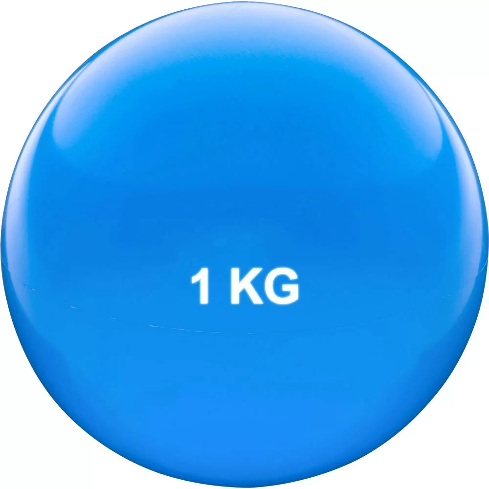 Фото Медбол 1 кг HKTB9011-1 12 см ПВХ/песок голубой 10015419 со склада магазина СпортСЕ