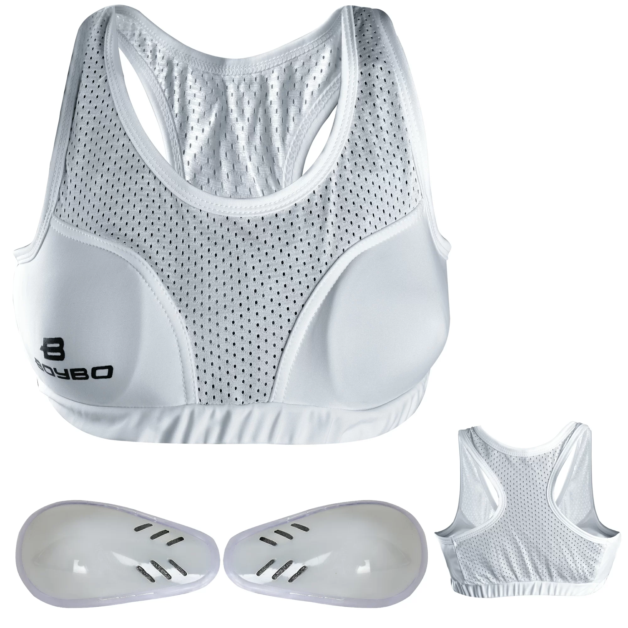 Фото Защита груди BoyBo белая BP200 со склада магазина СпортСЕ