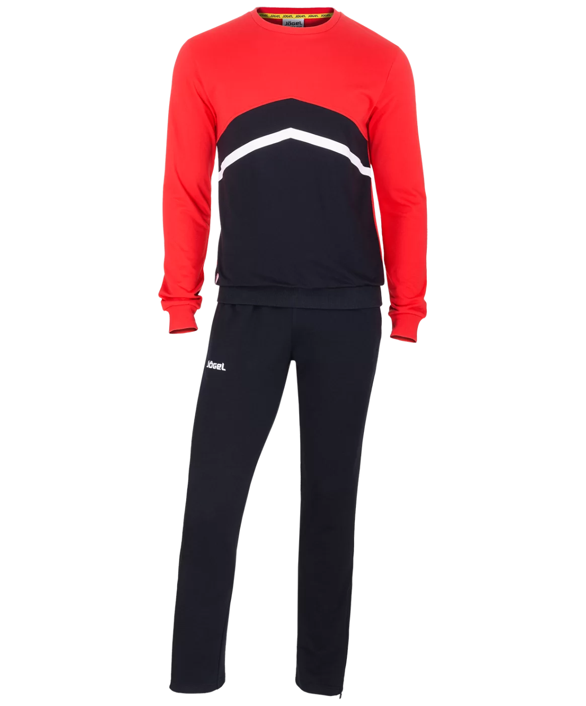 Фото Тренировочный костюм JCS-4201-621, хлопок, черный/красный/белый со склада магазина СпортСЕ