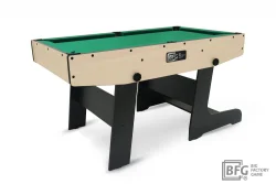 Бильярд BFG Compact Moby 4 (Йоркшир) (Пул, йоркшир/черный (ЛДСП), ЛДСП_16, Сукно Euro Pro 30 ш1.98м Yellow green, Х/б сетка)